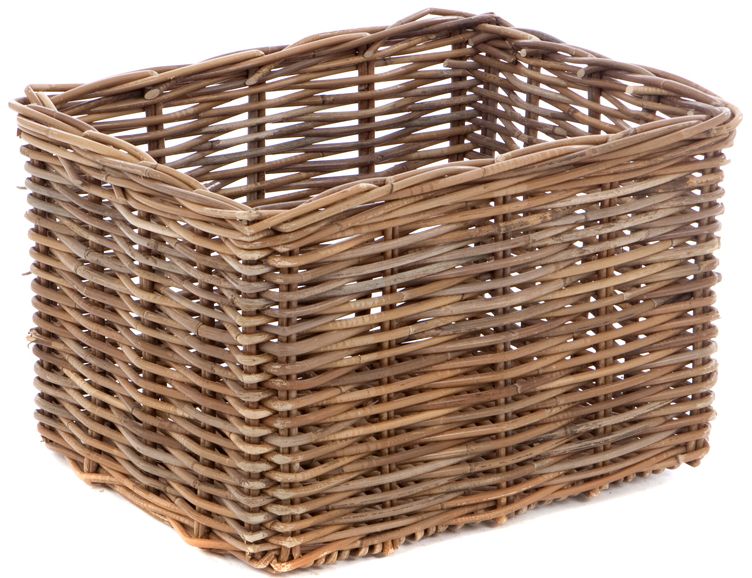 Rattan Regalkorb grau