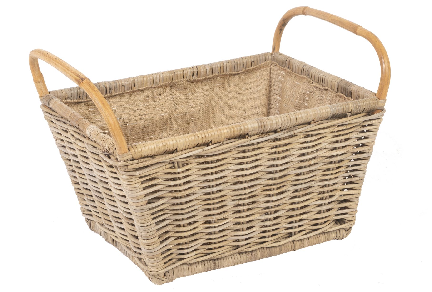 Panier Jute rotin gris 702310